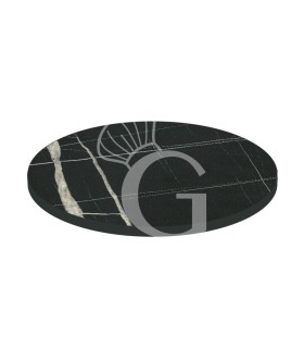 Piano rotondo in stratificato HPL marmo nero, Ø 700 mm, spessore 10 mm
