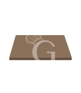 Piano quadrato in stratificato HPL tortora, 700x700 mm, spessore 10 mm