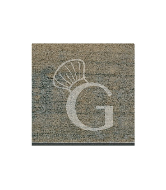 Piano quadrato in stratificato HPL blu wood, 700x700 mm, spessore 10 mm