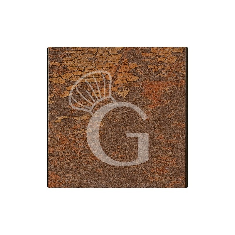 Piano quadrato in stratificato HPL copper painted, 700x700 mm, spessore 10 mm
