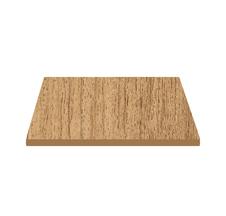 Piano quadrato in stratificato HPL urban teak, 700x700 mm, spessore 10 mm
