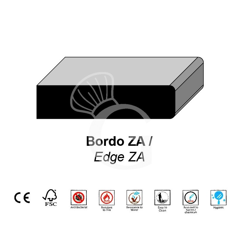 Piano quadrato in stratificato HPL sleek light grey, 700x700 mm, spessore 10 mm
