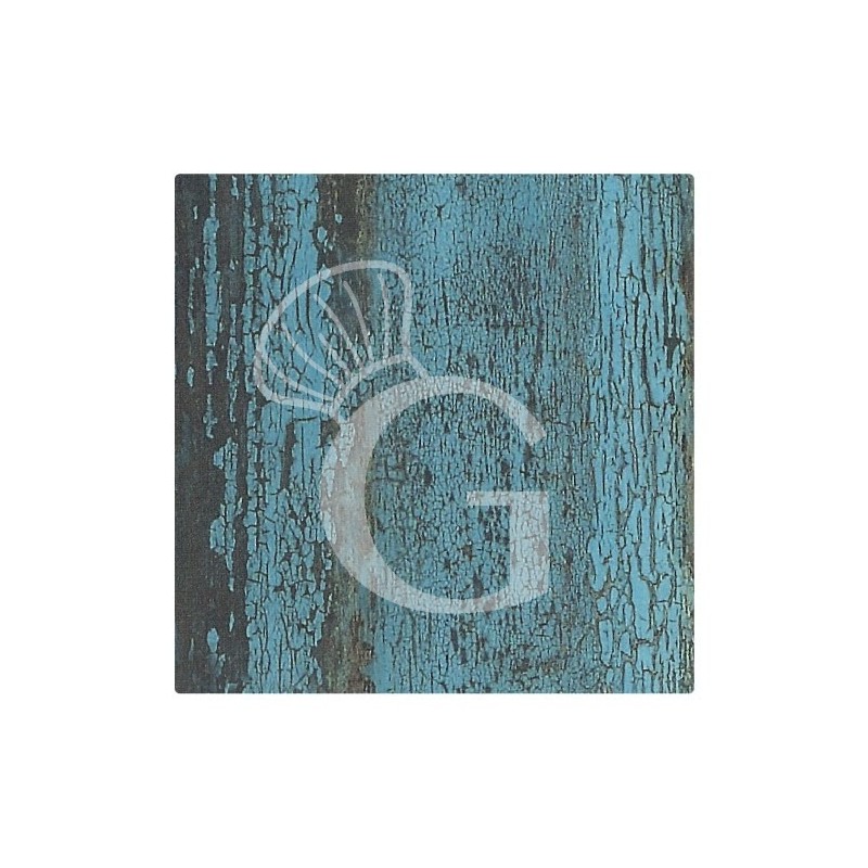 Piano quadrato in stratificato HPL aqua painted metal, 700x700 mm, spessore 10 mm