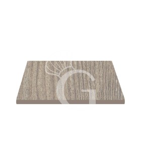 Piano quadrato in stratificato HPL grey wood, 700x700 mm, spessore 10 mm