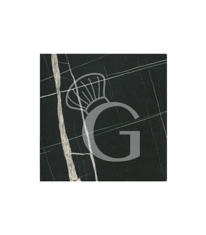 Piano quadrato in stratificato HPL marmo nero, 700x700 mm, spessore 10 mm