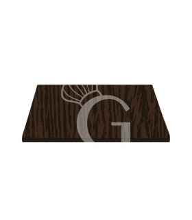 Piano quadrato in stratificato HPL wengè, 700x700 mm, spessore 10 mm