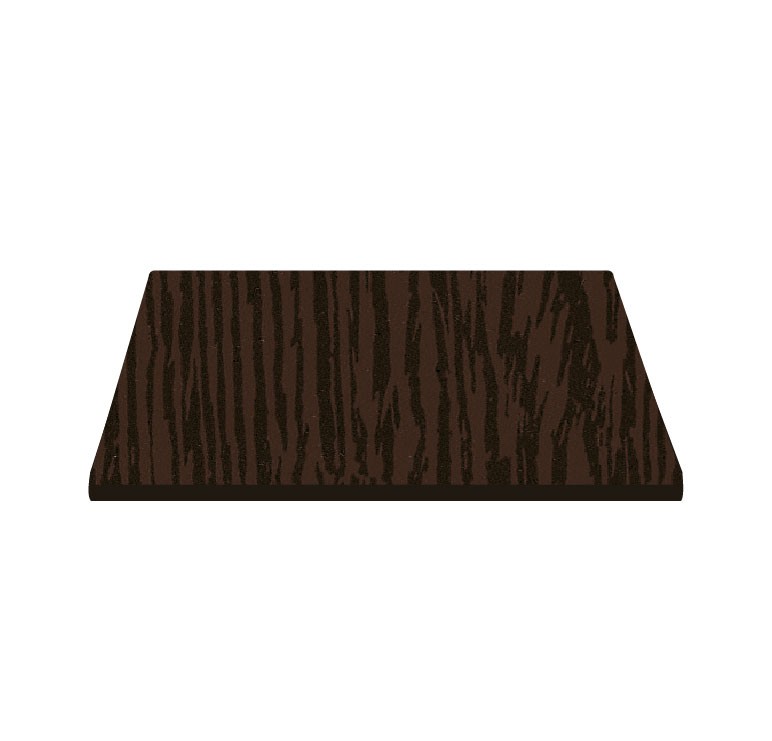 Piano quadrato in stratificato HPL wengè, 700x700 mm, spessore 10 mm