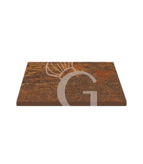 Piano quadrato in stratificato HPL, 800x800 mm, spessore 10 mm, colore Copper Painted