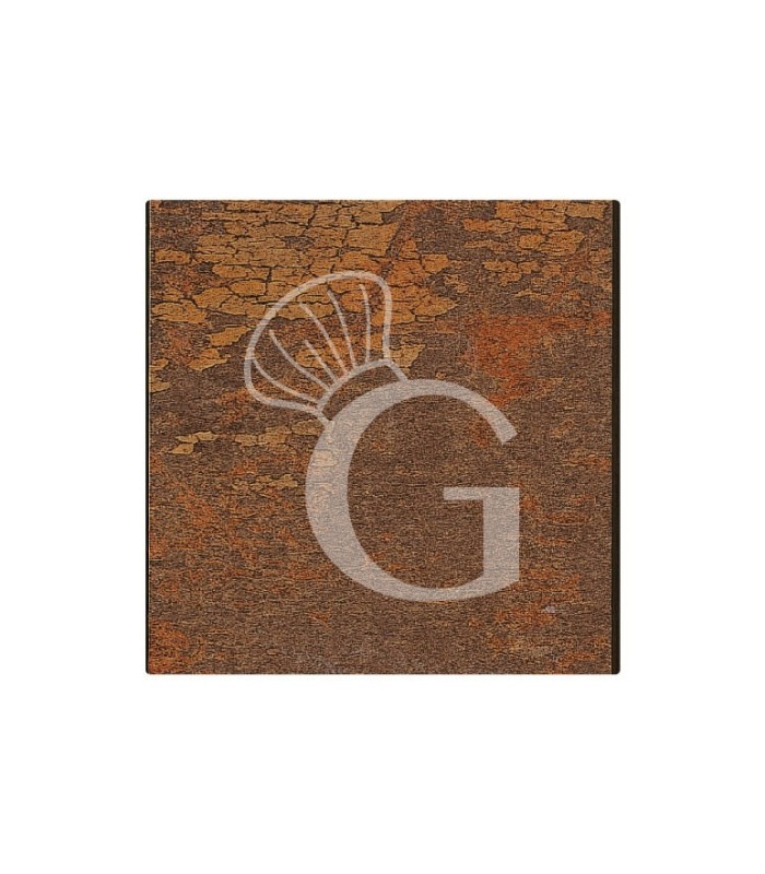 Piano quadrato in stratificato HPL, 800x800 mm, spessore 10 mm, colore Copper Painted