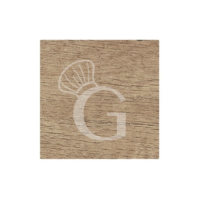 Piano quadrato in stratificato HPL, 800x800 mm, spessore 10 mm, colore Canyon Monument Oak