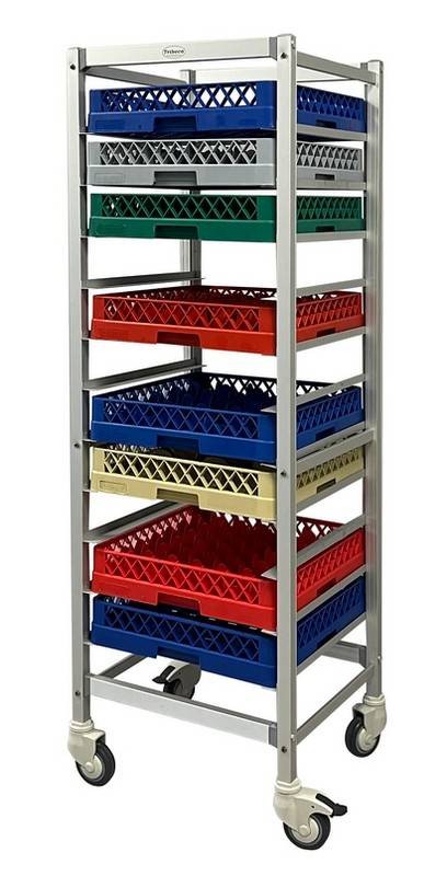 Carrello Portacestelli inox L 520 mm x P 580 mm x H 1700 mm