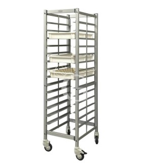 Carrello per 14 cassette impasti pizza L 620 mm x P 480 mm x H 1170 mm
