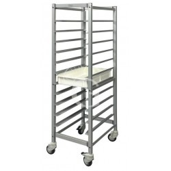 Carrello per cassette impasti pizza L 620 mm x P 480 mm x H 1170 mm