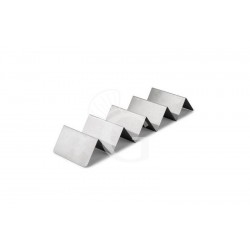 Vassoio per panini a 5 scomparti in inox di dimensioni L 360 x 102 x 50 mm