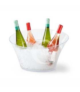 Secchiello ovale per champagne in acrilico trasparente L 445 x P 415 x H 250 mm