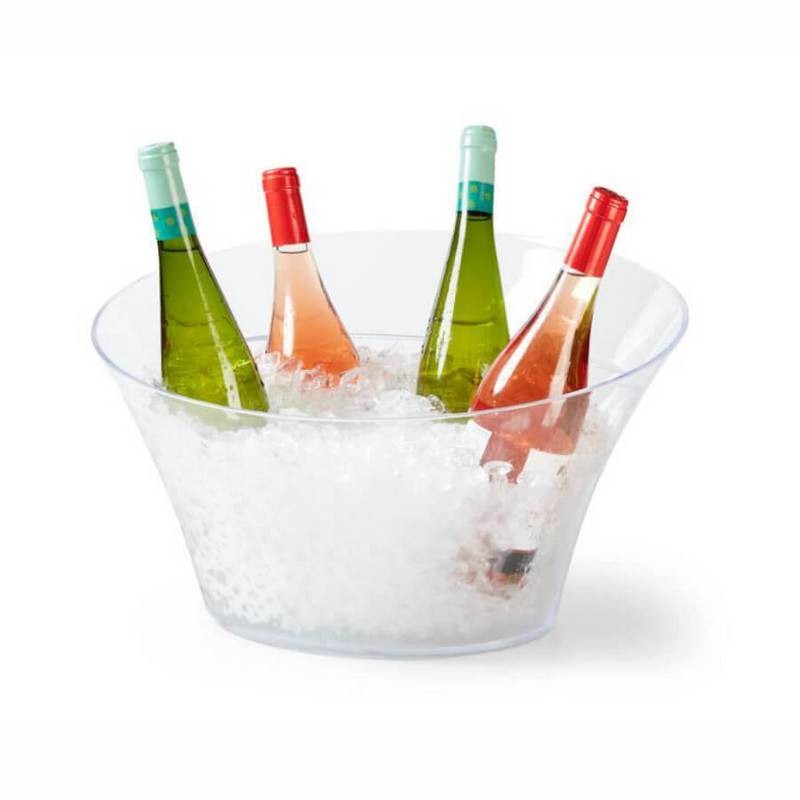 Secchiello ovale per champagne in acrilico trasparente L 445 x P 415 x H 250 mm