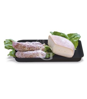 Vassoio antiassorbente per alimenti in metacrilato, L 220 x P 220 x H 50 mm, colore nero