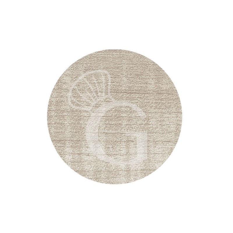 Piano rotondo in stratificato HPL sleek light grey, Ø 600 mm, spessore 10 mm
