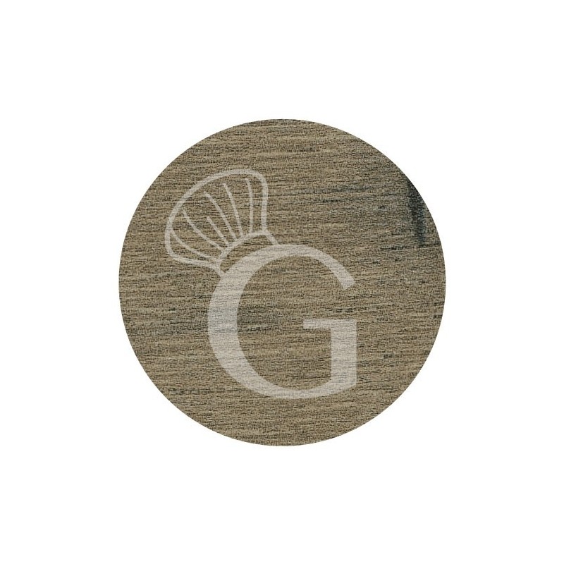 Piano rotondo in stratificato HPL blu wood, Ø 600 mm, spessore 10 mm