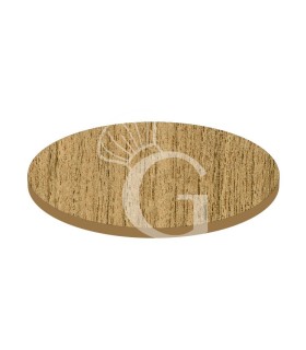 Piano rotondo in stratificato HPL urban teak, Ø 600 mm, spessore 10 mm