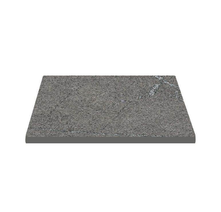 Piano quadrato in stratificato HPL graphito, 600x600 mm, spessore 10 mm