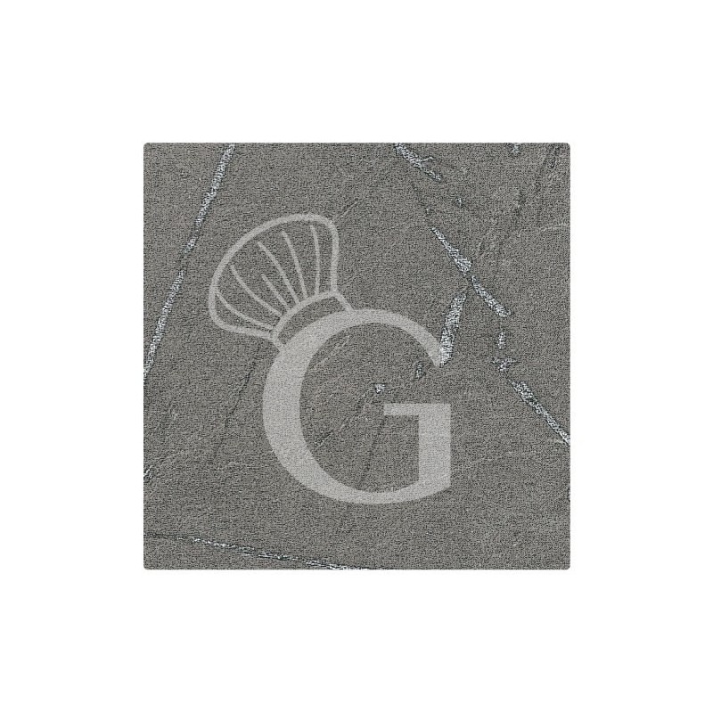Piano quadrato in stratificato HPL graphito, 600x600 mm, spessore 10 mm