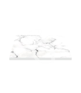 Piano quadrato in stratificato HPL statuario, 600x600 mm, spessore 10 mm