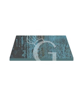 Piano quadrato in stratificato HPL aqua painted metal, 600x600 mm, spessore 10 mm