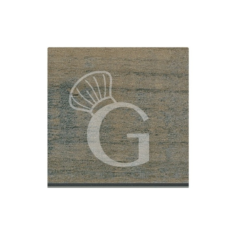 Piano quadrato in stratificato HPL blu wood, 600x600 mm, spessore 10 mm