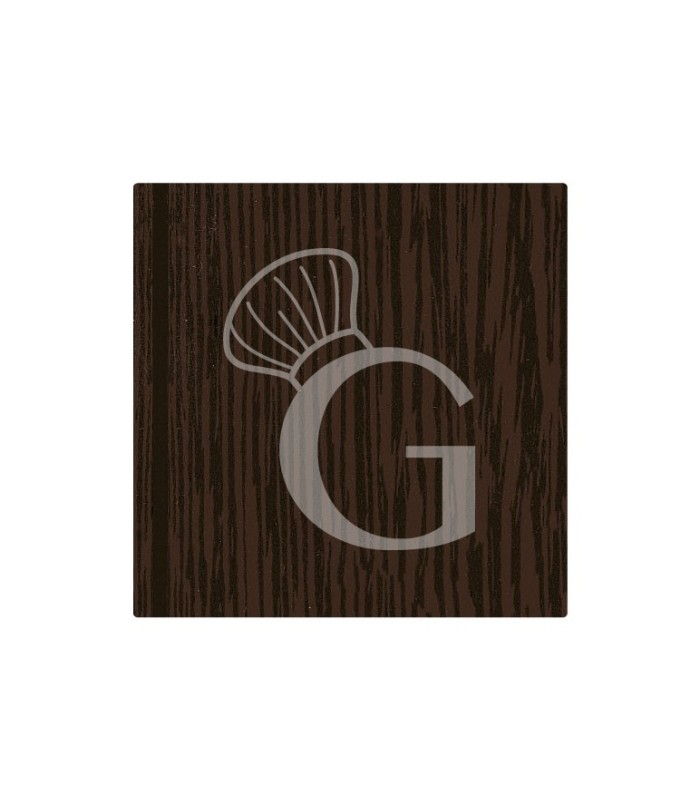 Piano quadrato in stratificato HPL wengè, 600x600 mm, spessore 10 mm