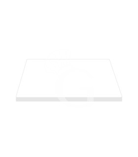 Piano quadrato in stratificato HPL bianco, 600x600 mm, spessore 10 mm