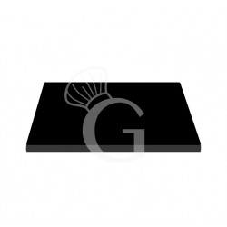 Piano quadrato in stratificato HPL nero, 600x600 mm, spessore 10 mm