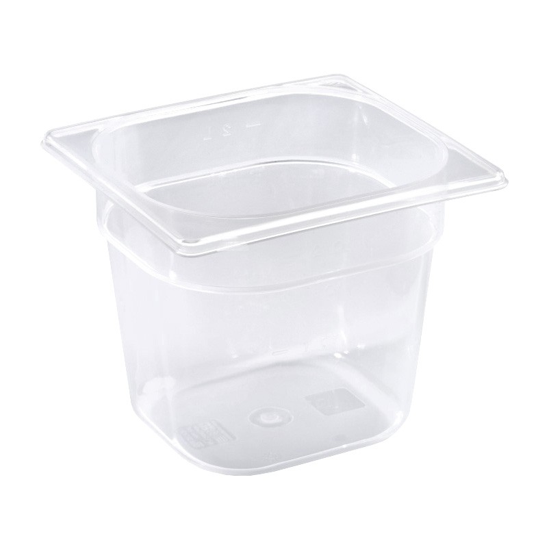 Bacinella in Polipropilene GN 1/6 - 176 mm x 162 mm x H 150 mm