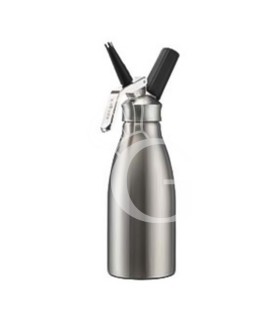Sifone per panna professionale inox con bottiglia e testa in acciaio inox da 0,5 LT