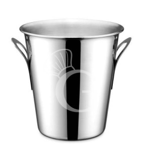 Secchiello per champagne con maniglie in acciaio inox Ø210 x H 200 mm