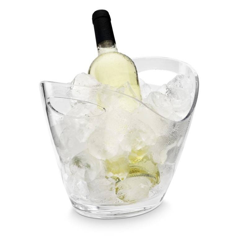 Secchiello ovale per champagne in acrilico trasparente L 270 x P 200 x H 200 mm