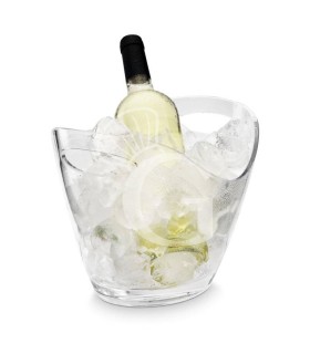 Secchiello ovale per champagne in acrilico trasparente L 350 x P 260 x H 270 mm
