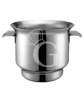 Secchiello per champagne con maniglie fisse in acciaio inox Ø180 x H 180 mm