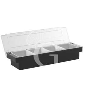 Portacondimenti in plastica 4 comparti