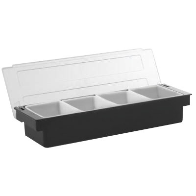 Portacondimenti in plastica 4 comparti