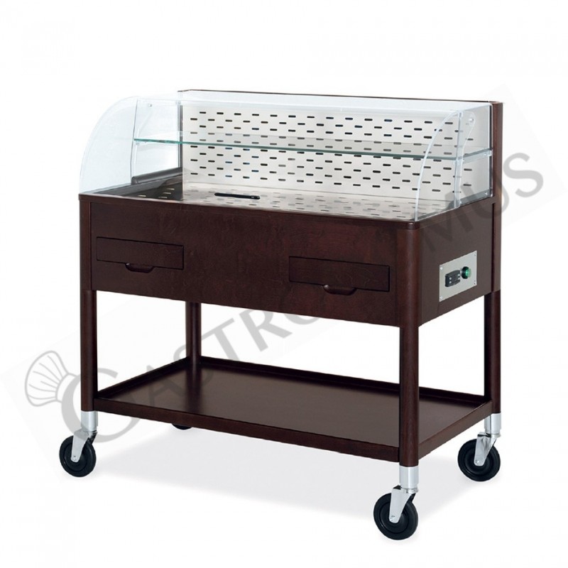 Carrello refrigerato per dolci-formaggi temperatura +4°C/+10°C - L 1080 mm x P 810 mm x H 1120 mm Carrello refrigerato per dolci-formaggi temperatura +4°C/+10°C - L 1080 mm x P 810 mm x H 1120 mm