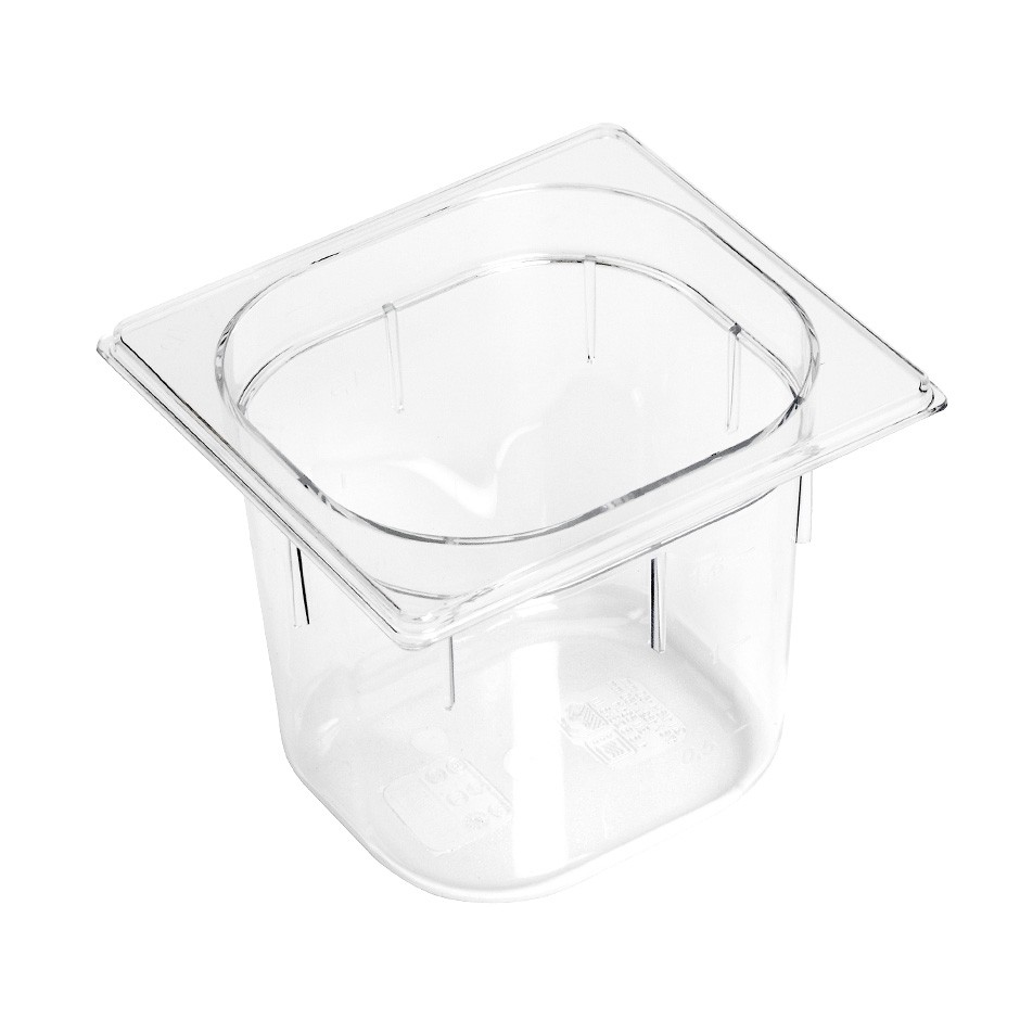 Contenitore impilabile GN1/6 in policarbonato - 176 mm x 162 mm x H 150 mm