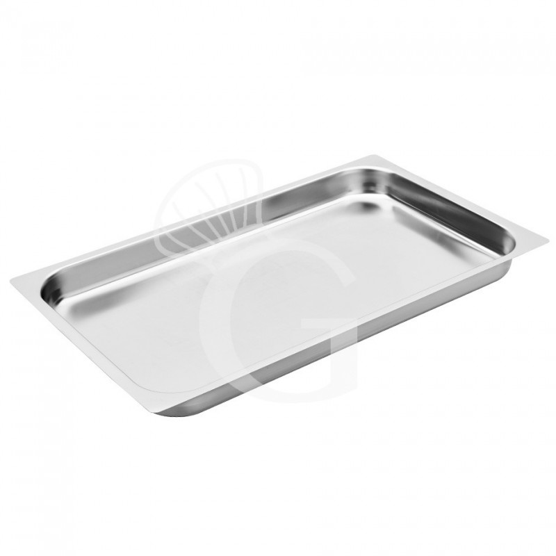 Teglia rettangolare in acciaio inox GN1/1 L 530 mm x P 325 mm x H 40 mm