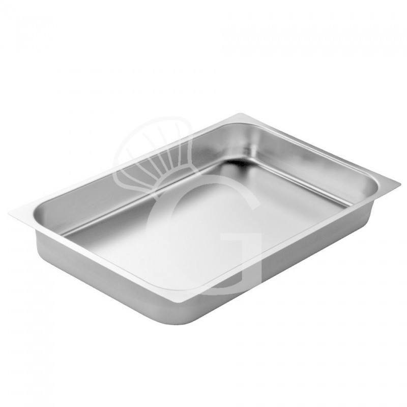 Teglia rettangolare in acciaio inox GN1/1 L 530 mm x P 325 mm x H 65 mm