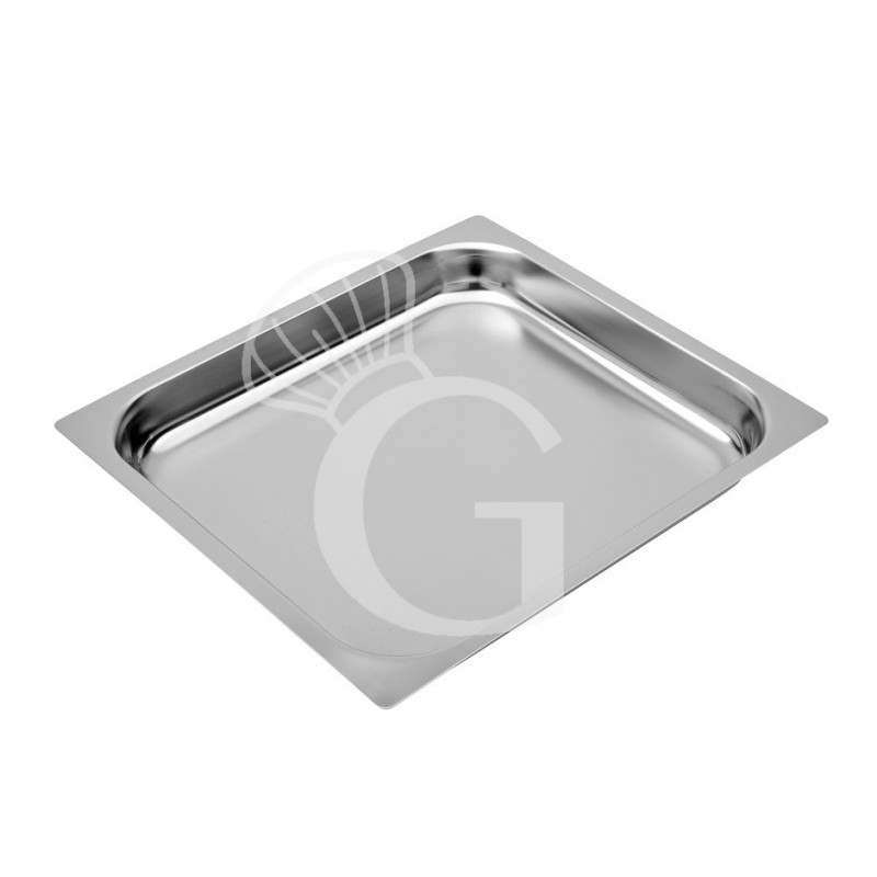Teglia rettangolare in acciaio inox GN2/3 L 353 x P 325 x H 40 mm