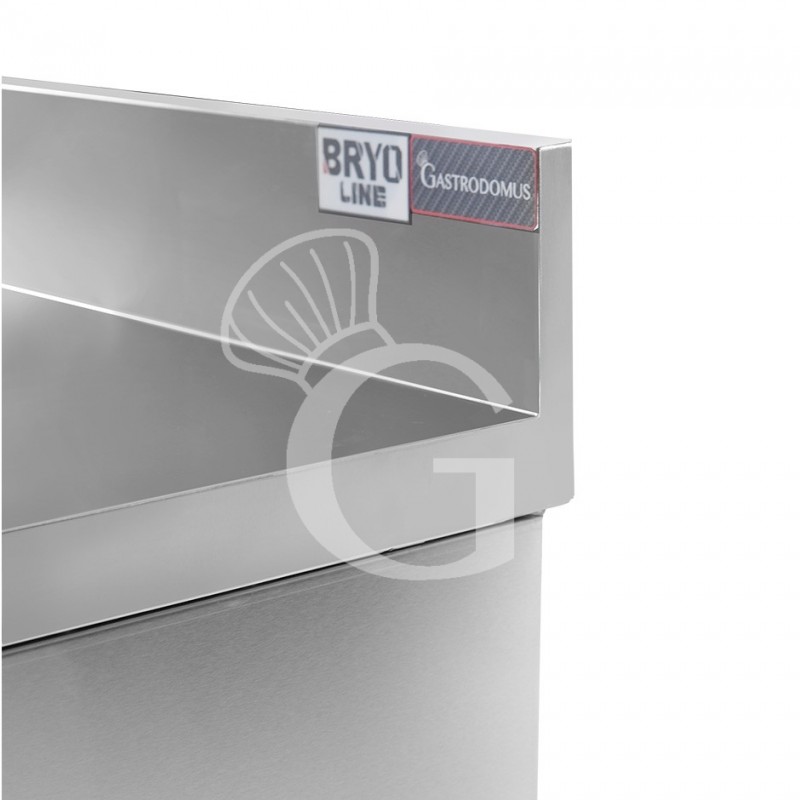 Cassettiera in acciaio inox con 4 cassetti e alzatina, L 500 x P 600 x H 955 mm