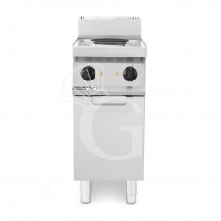 Cucina professionale elettrica 2 piastre su armadio chiusoprofondità 700 mm