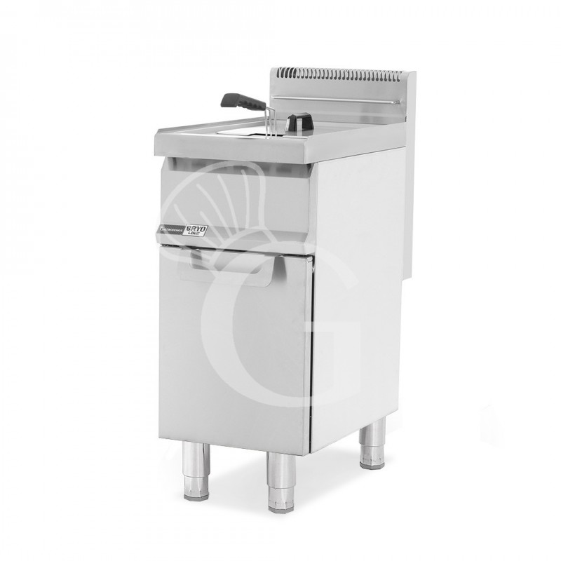 Friggitrice professionale a gas su armadio chiuso 1 vasca 20 LT 15.5 Kw