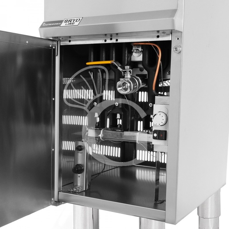 Friggitrice professionale a gas su armadio chiuso 1 vasca 20 LT 15.5 Kw