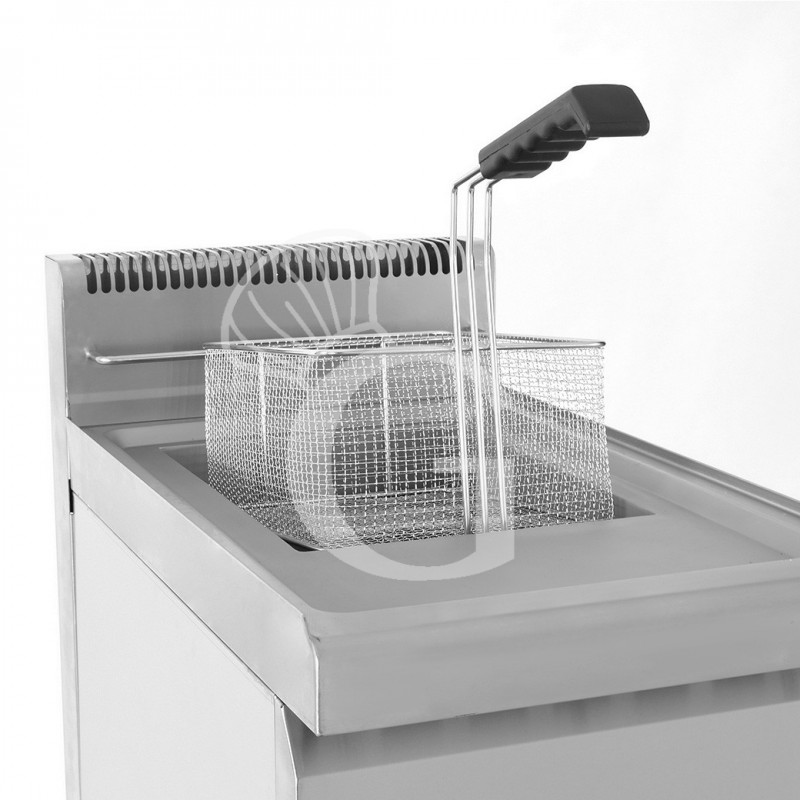 Friggitrice professionale a gas su armadio chiuso 1 vasca 20 LT 15.5 Kw